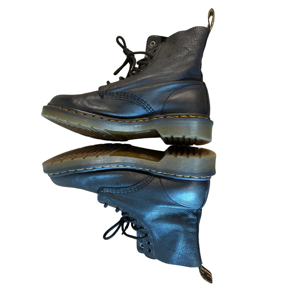 Dr. Martens Pascal Black Pebbled Leather Combat Boots – Women’s 8 / EU 39 - Picture 4 of 9